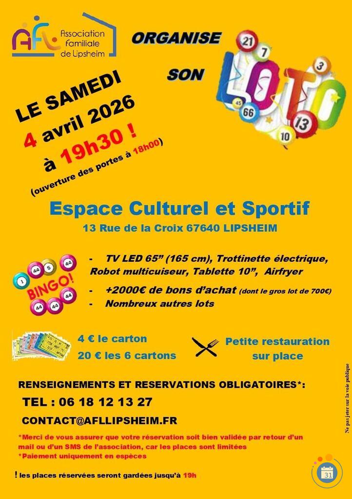 Image Loto de l'afl de lipsheim (photo 1)