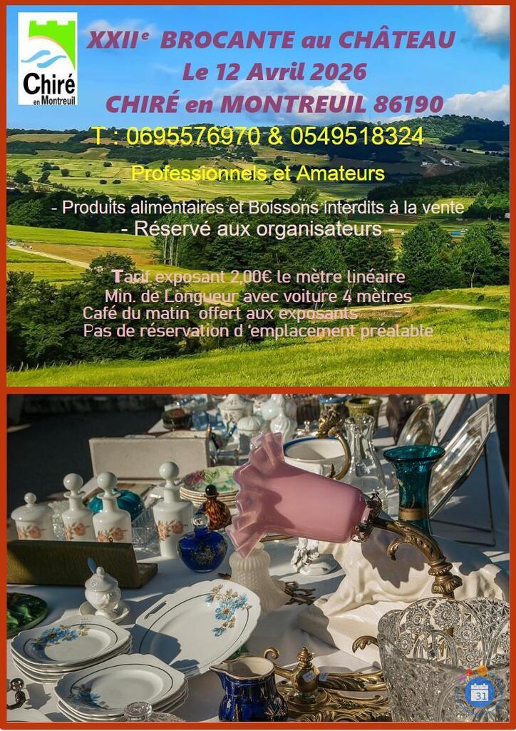 Image Brocante au château à Chiré en Montreuil Dimanche 12 avril (photo 1)