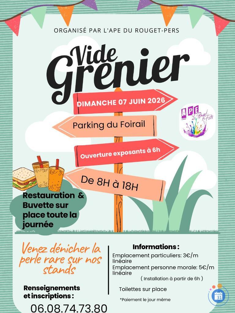 Image Vide grenier De L'APE du Rouget-Pers (photo 1)