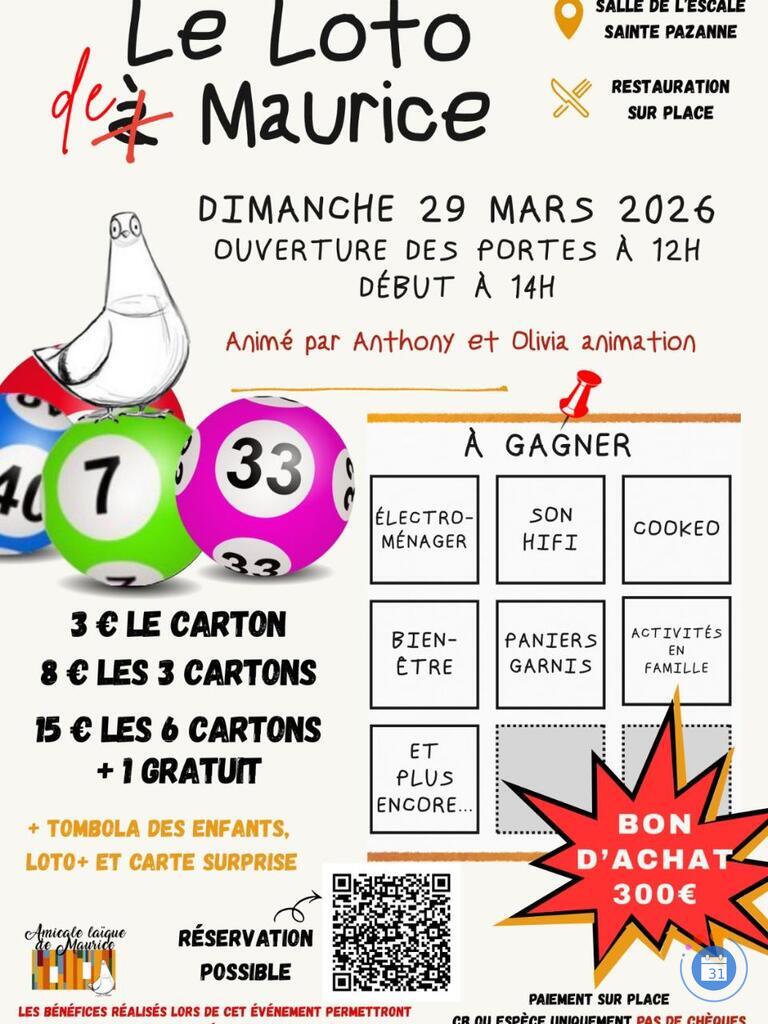 Image Loto amicale laïque école Maurice Pigeon (photo 1)