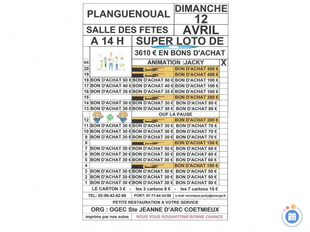Image Loto a planguenoual ogec coetmieux animé par jacky (photo 1)