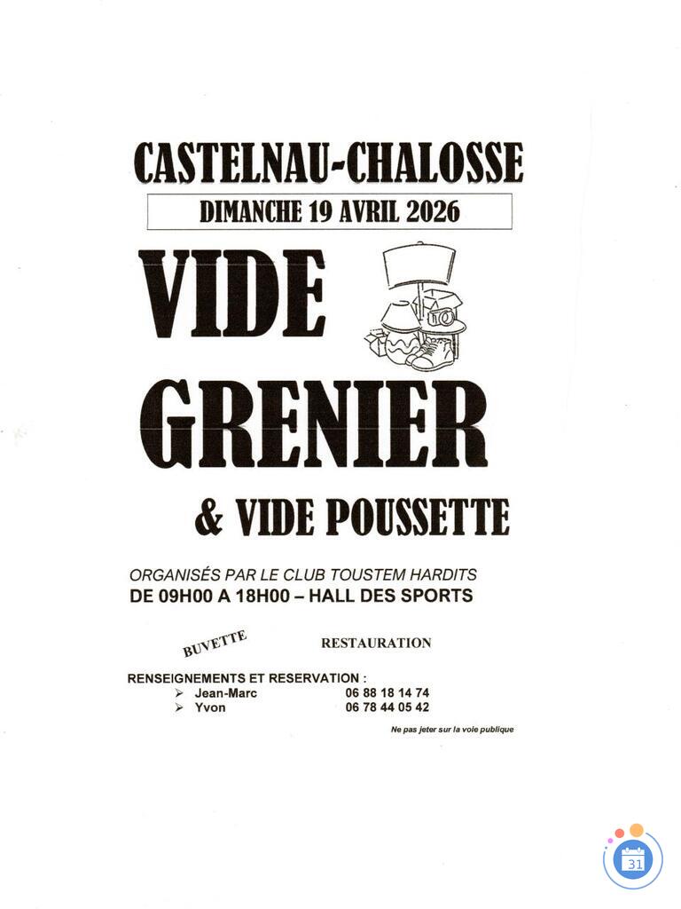 Image Vide grenier et vide poussettes Club TOUSTEM HARDITS (photo 1)