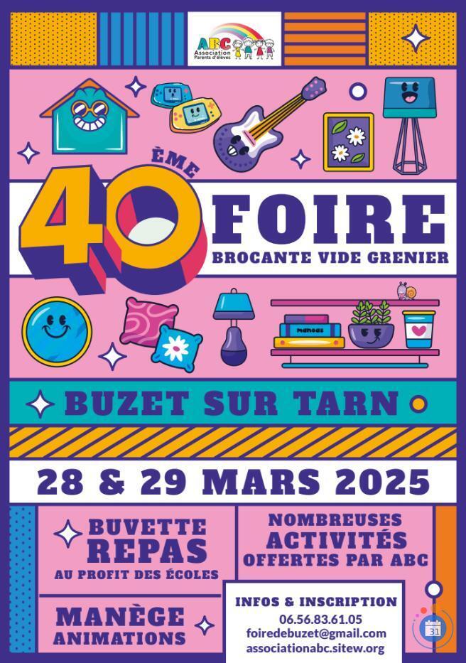Image Foire brocante vide grenier de Buzet sur Tarn : la 40ème (photo 1)