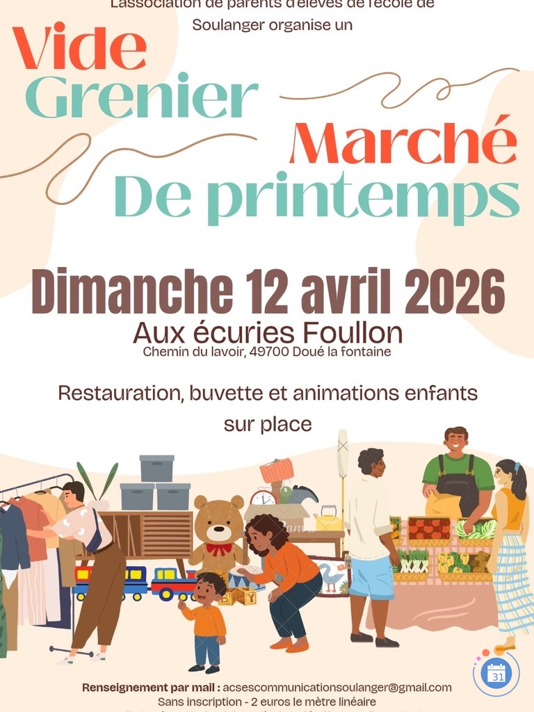 Image Marché de printemps - Vide grenier ACSES Soulanger (photo 1)