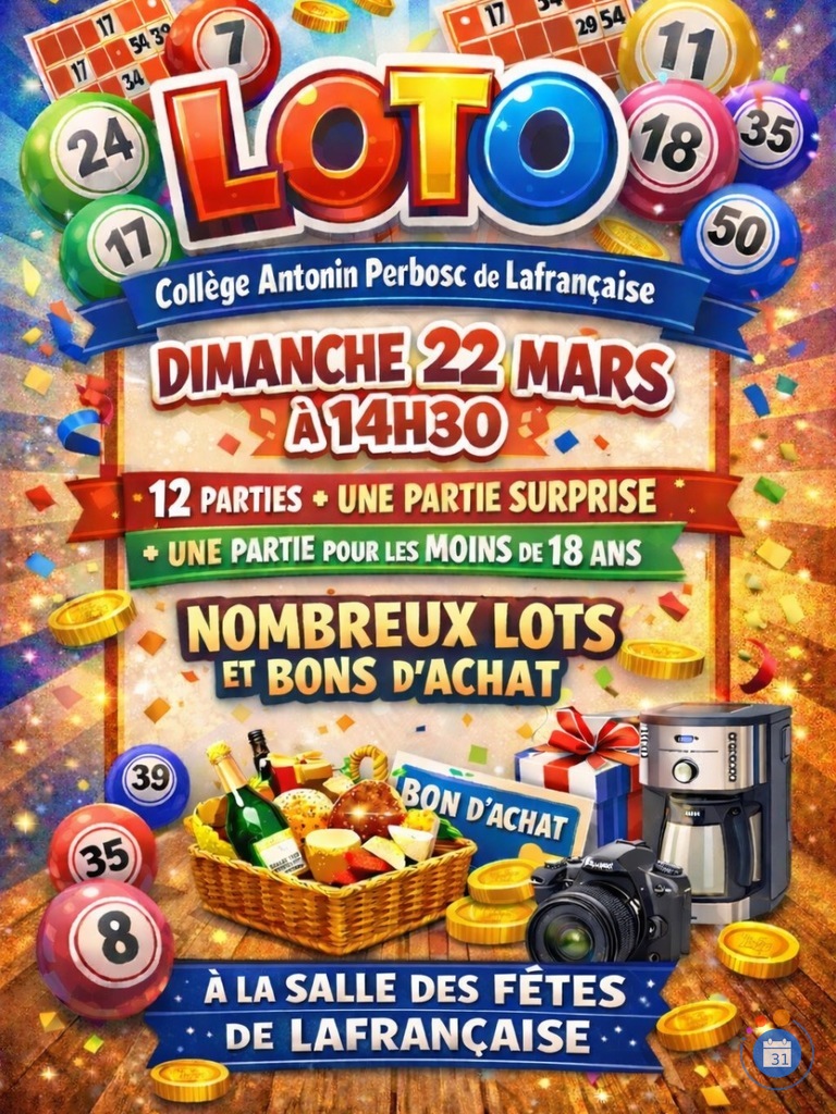 Image Loto fcpe collège Lafrançaise (photo 1)