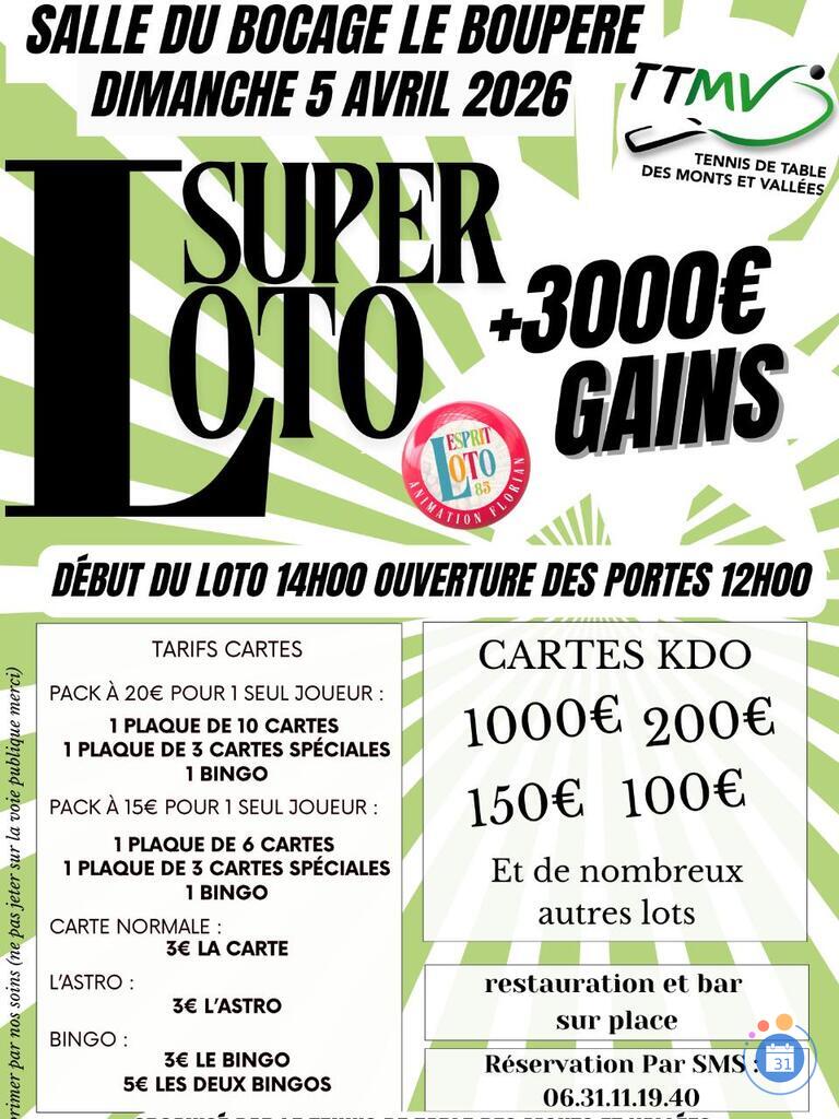 Image Super loto organiser par TENNIS DE TABLE ANIMATION FLORIAN (photo 1)