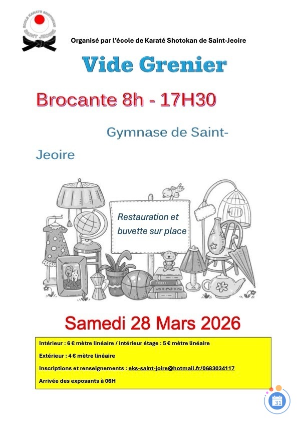 Image Vide Grenier école de karaté (photo 1)