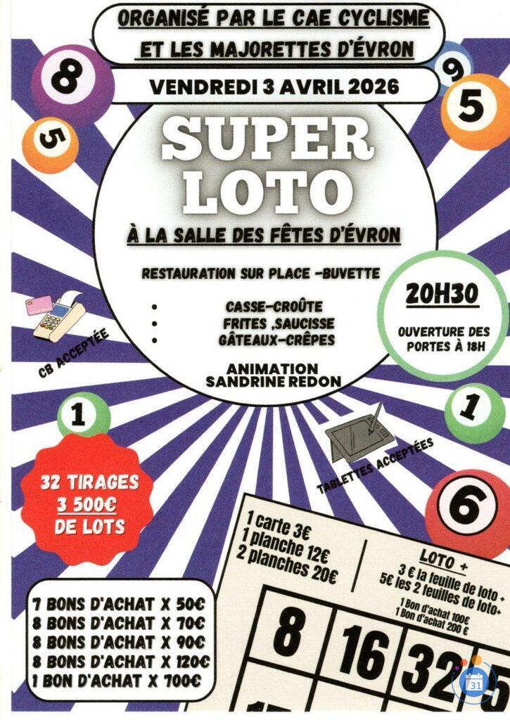 Image super loto des les majorettes d'Évron et CEA cyclisme (photo 1)