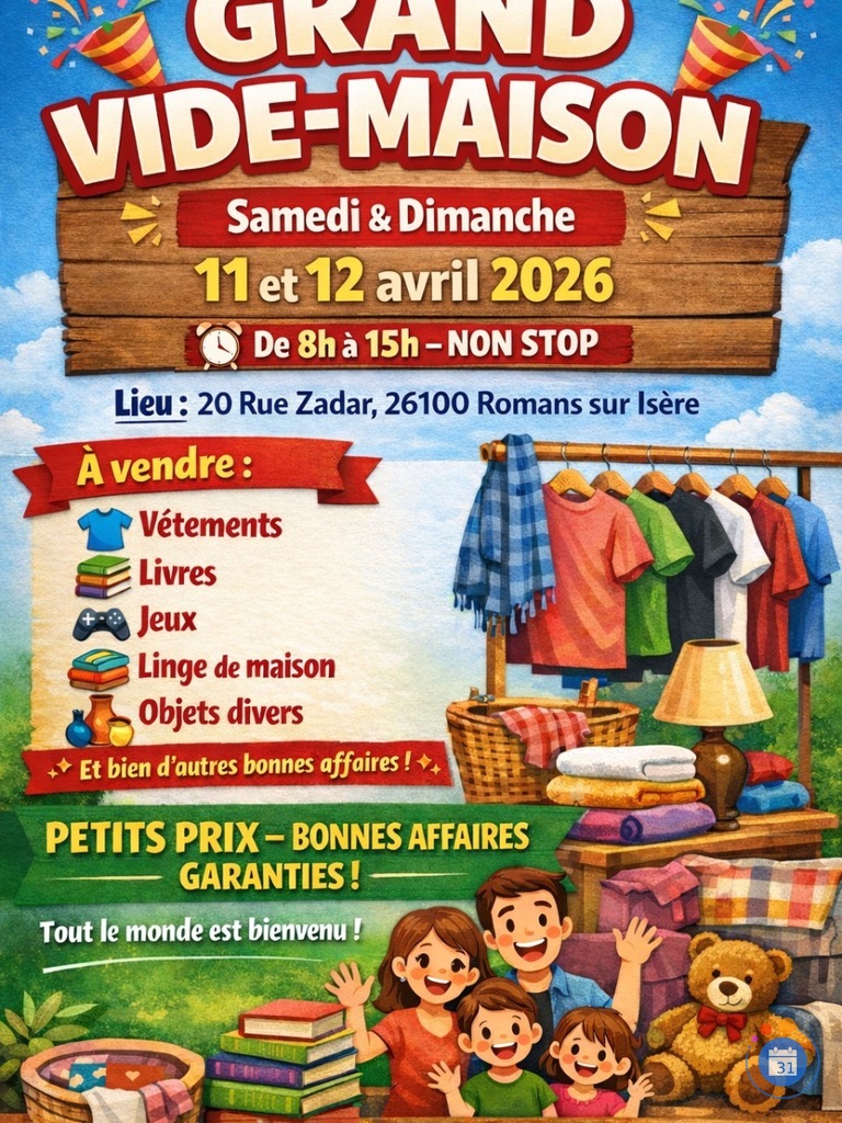Image Grand Vide maison - Déco, Jeux, Livre, Vaisselle, Vêtements (photo 2)