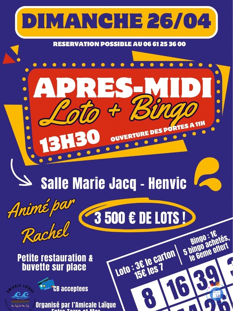 Image Loto Bingo Amicale Laïque Henvic (photo 1)