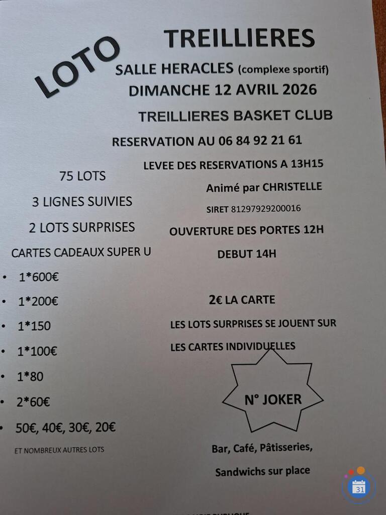Image Loto Basket clubs Treilliéres (photo 1)