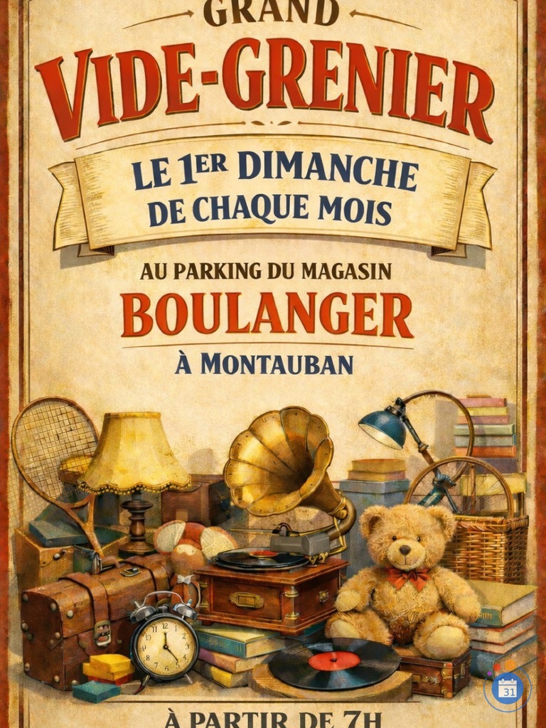 Image Grand Vide Grenier Parking Magasin Boulanger (photo 1)