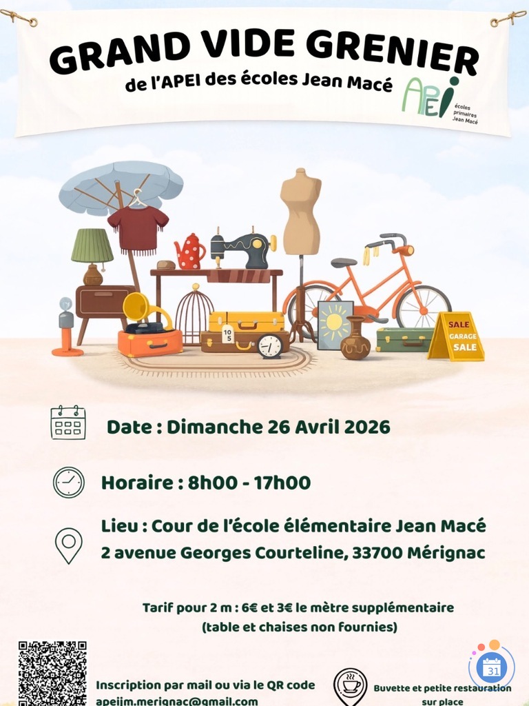 Image Grand vide grenier de l apei des écoles jean mace (photo 1)