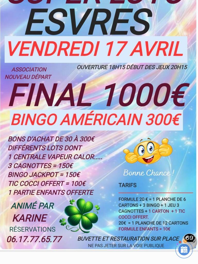 Image Loto pour assoc nouveau départ animé par karine (photo 1)