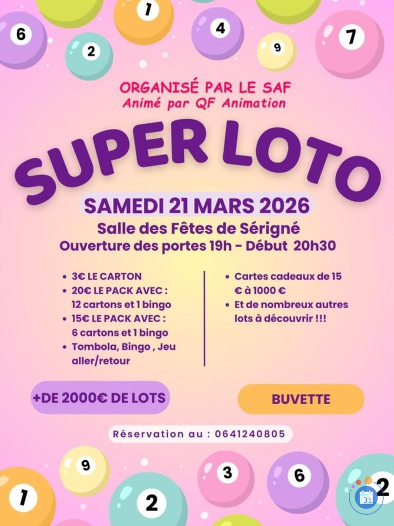 Image Super loto cartes cadeaux et lots. qf.animation (photo 1)