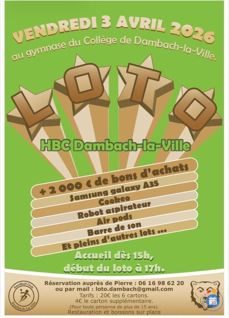 Image Loto du HBC Dambach la Ville (photo 1)