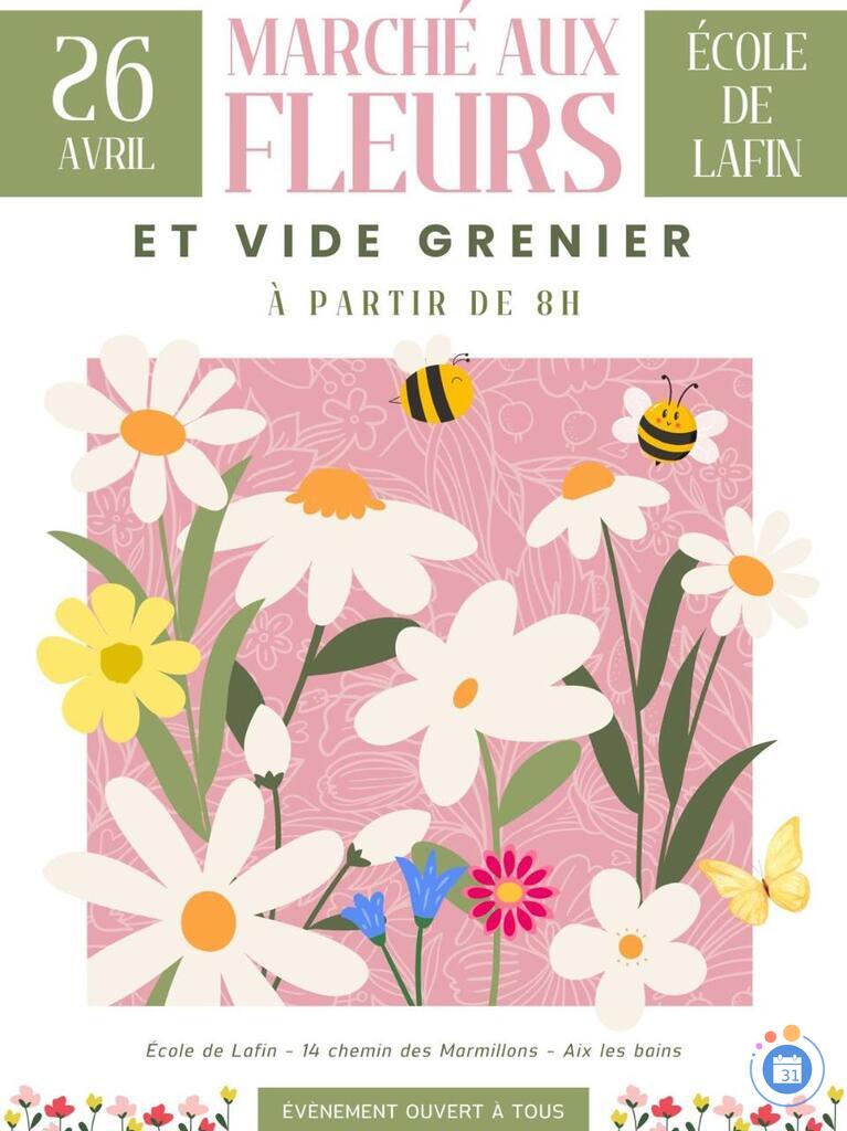 Image Marché aux fleurs et vide grenier - APE Lafin (photo 1)