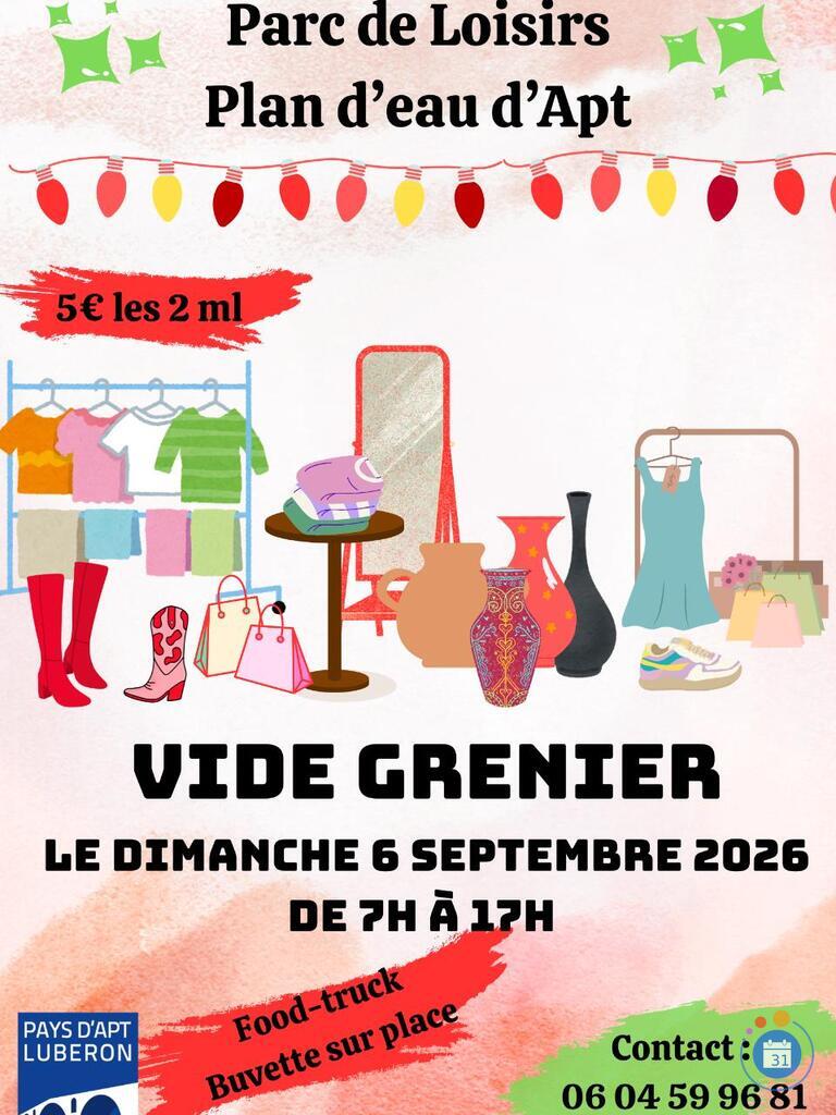Image Grand vide grenier au parc de loisirs du plan d'eau a apt (photo 1)