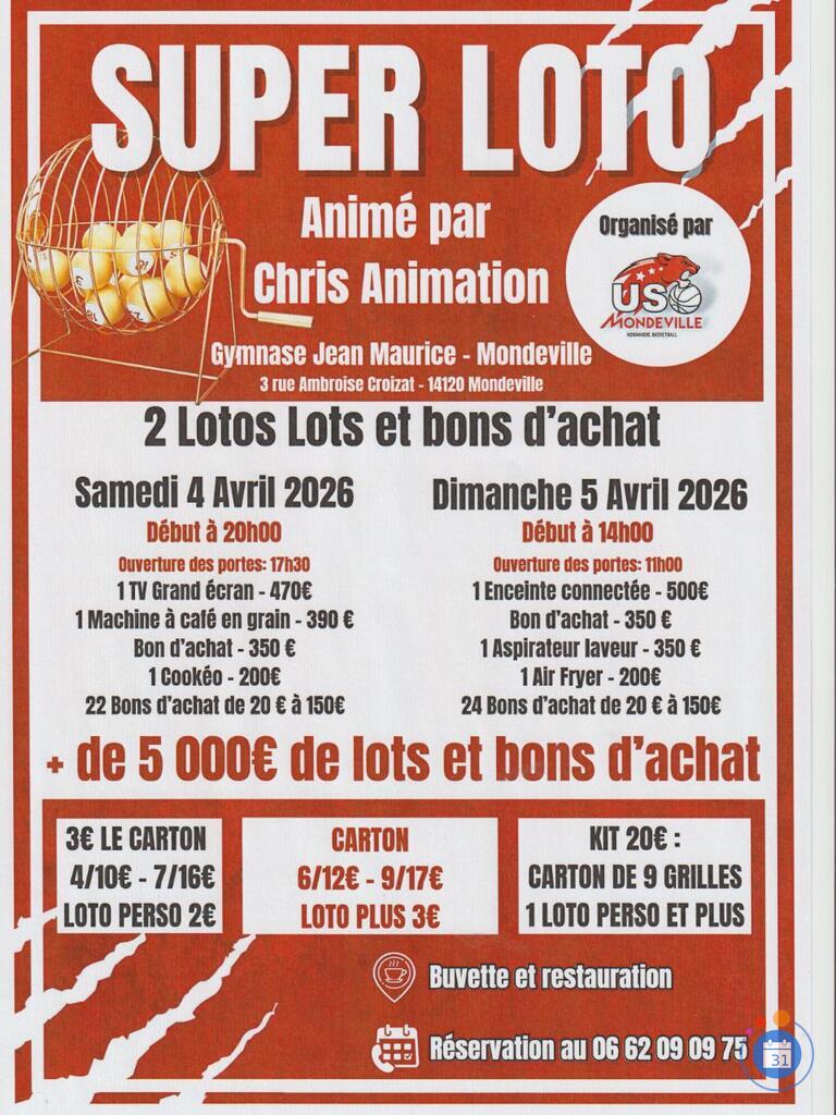 Image Super loto uso mondeville anime par chris animation (photo 1)