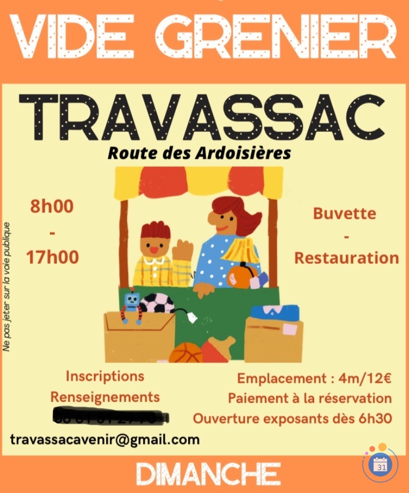 Image Vide Grenier TRAVASSAC (photo 1)