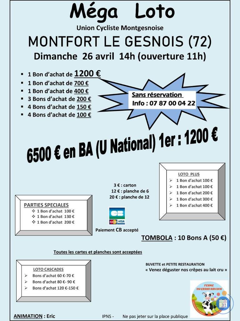 Image Méga LOTO Union Cycliste Montgesnoise (photo 1)