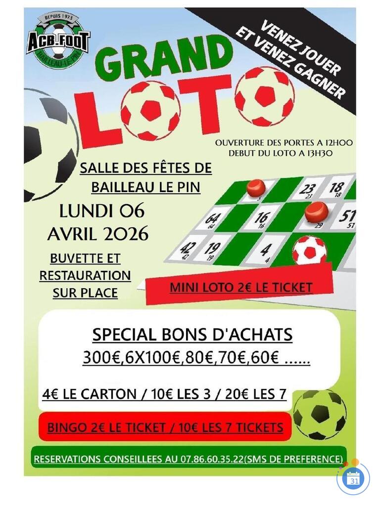 Image Super loto de l'acb foot de bailleau le pin (photo 1)