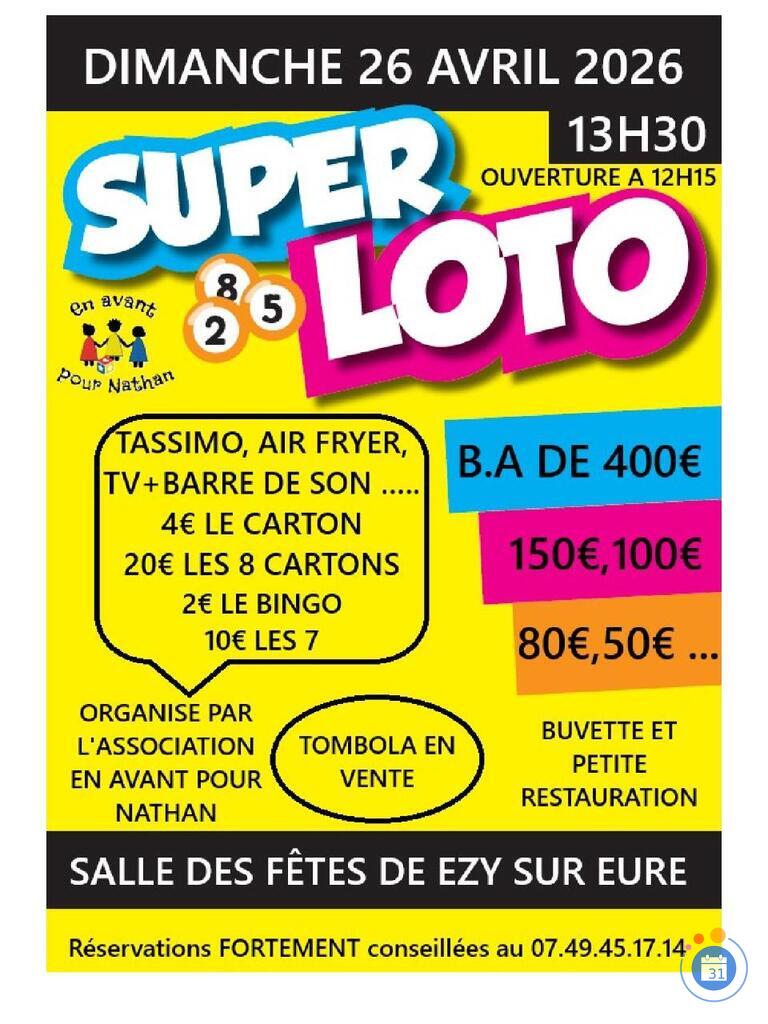 Image Super Loto de l'association En Avant Pour Nathan (photo 1)