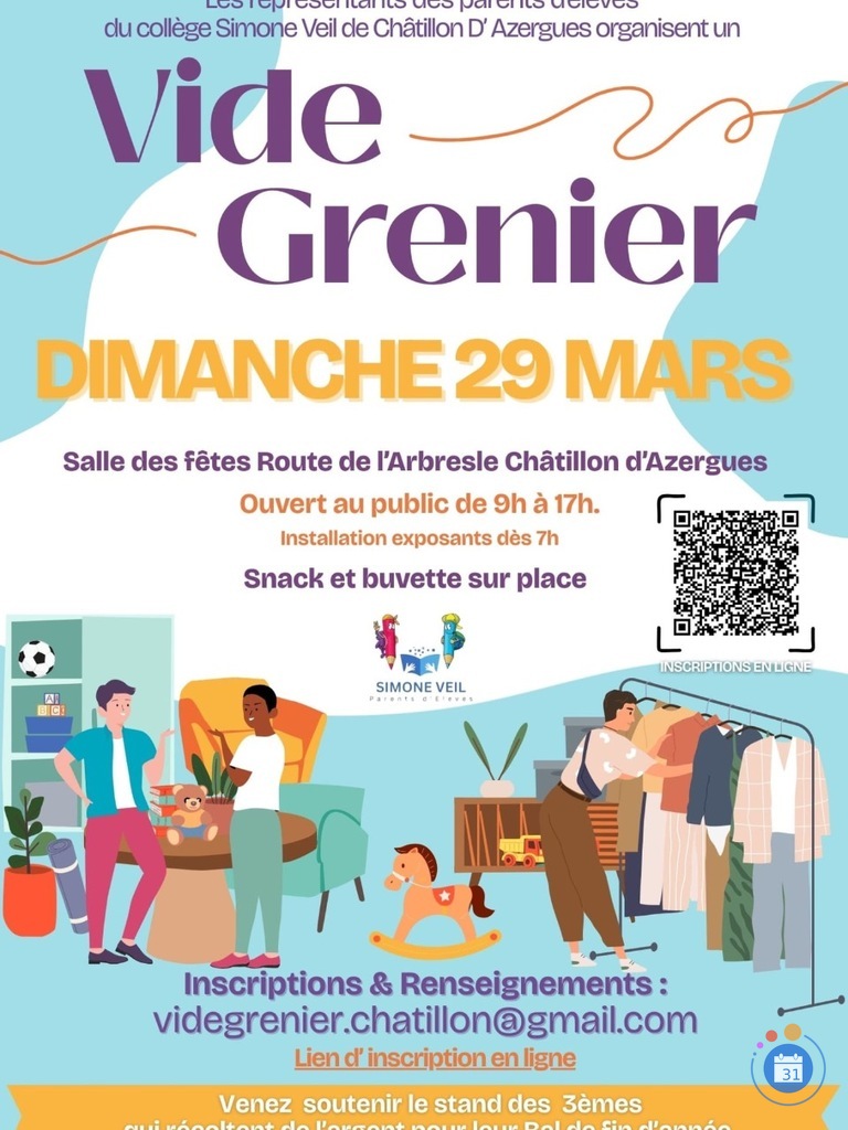 Image Vide Grenier Parents du Collège Simone Veil (Chatillon-69) (photo 1)