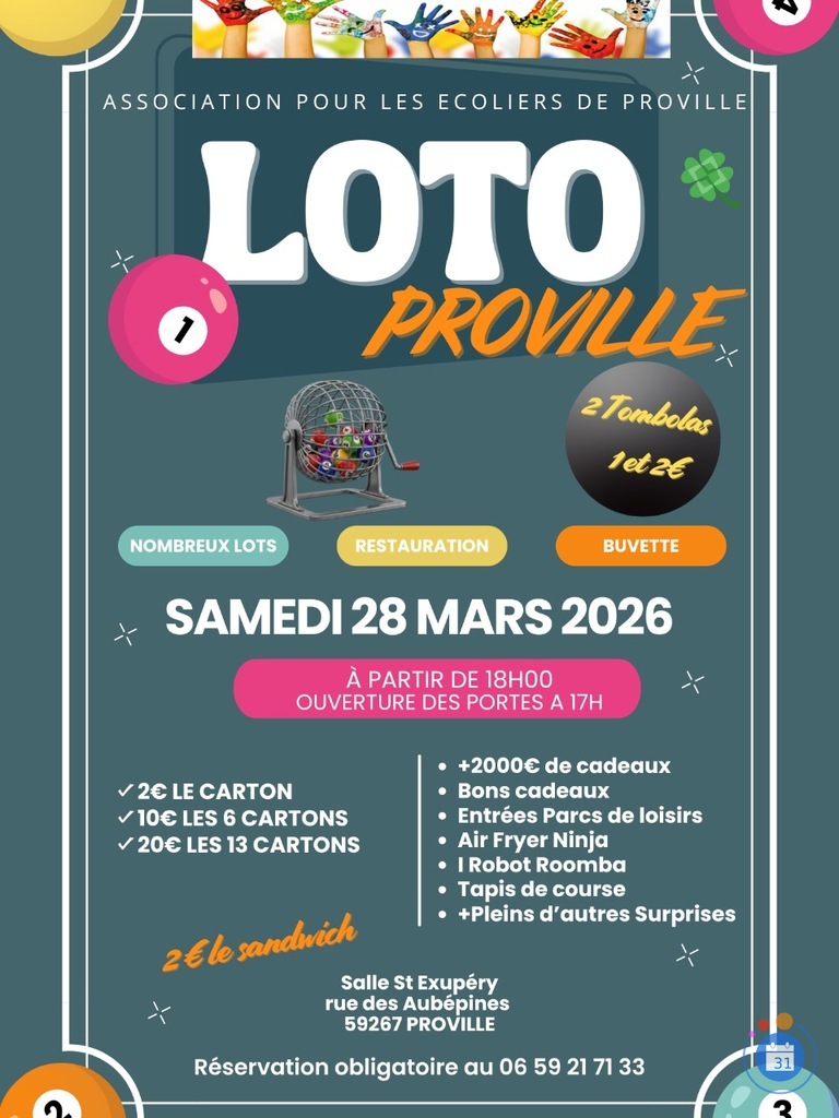 Image Loto pour les écoliers de Proville (photo 1)