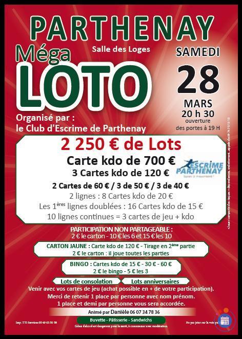 Image Méga loto de l'Escrime de Parthenay (photo 1)