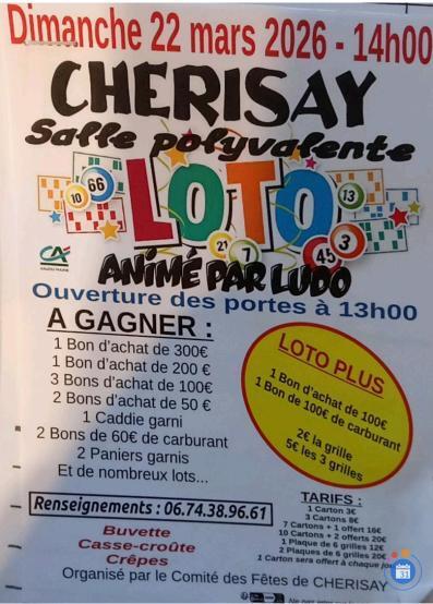 Image loto du comité des fêtes de cherisay animé par ludo (photo 1)