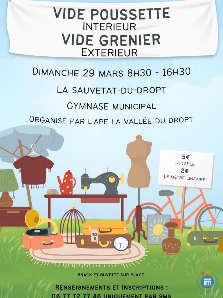 Image Vide Poussette Vide Grenier de l'APE la Vallée Du Dropt (photo 1)