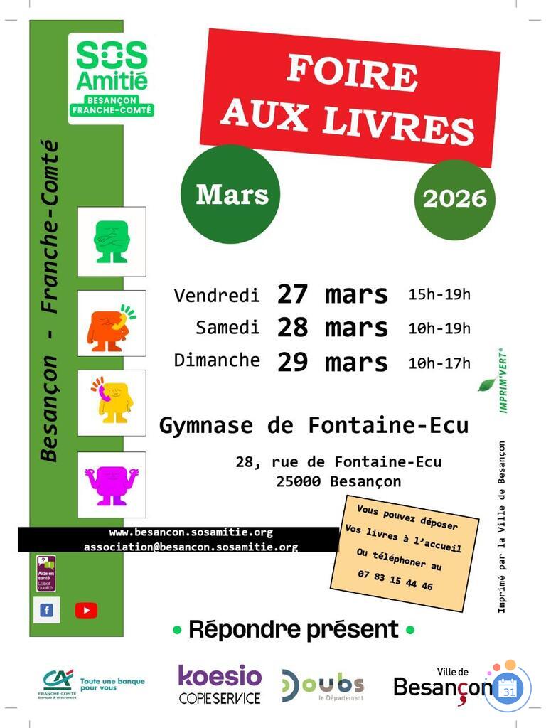 Image Foire aux livres de SOS Amitié Besançon (photo 1)