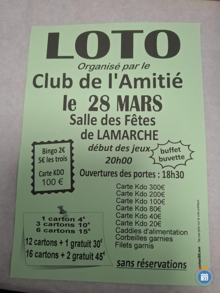 Image Loto club de l'amitié (photo 1)