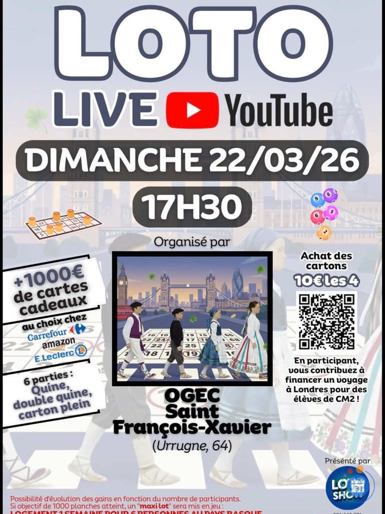 Image Loto live CM2 Londres you tube (photo 1)