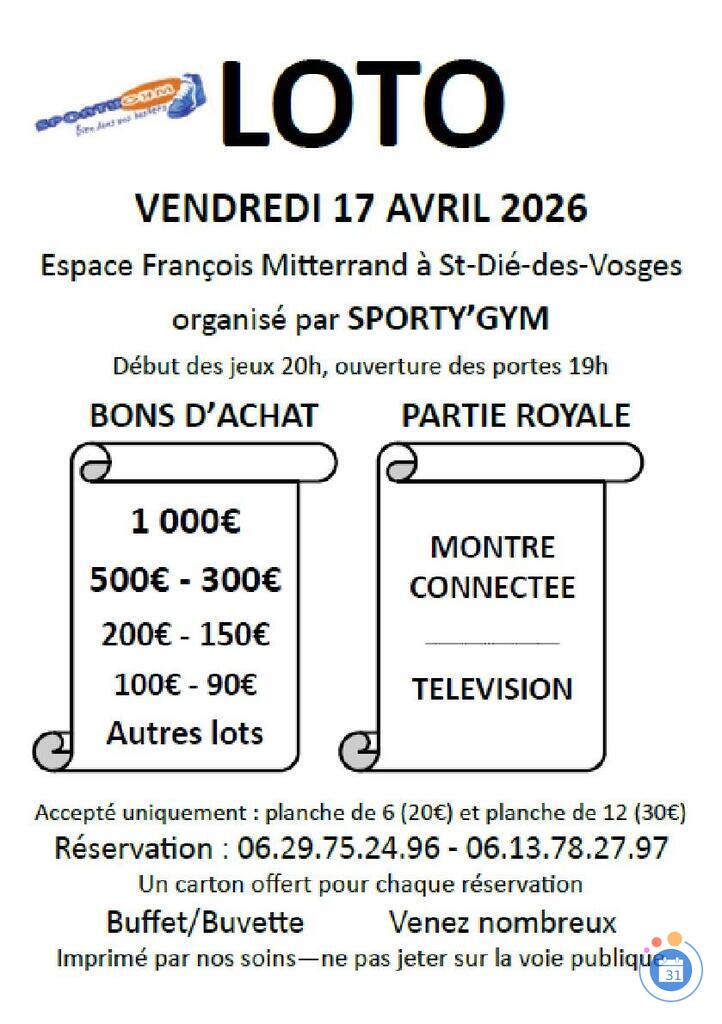 Image Grand loto de Sporty'Gym (photo 1)