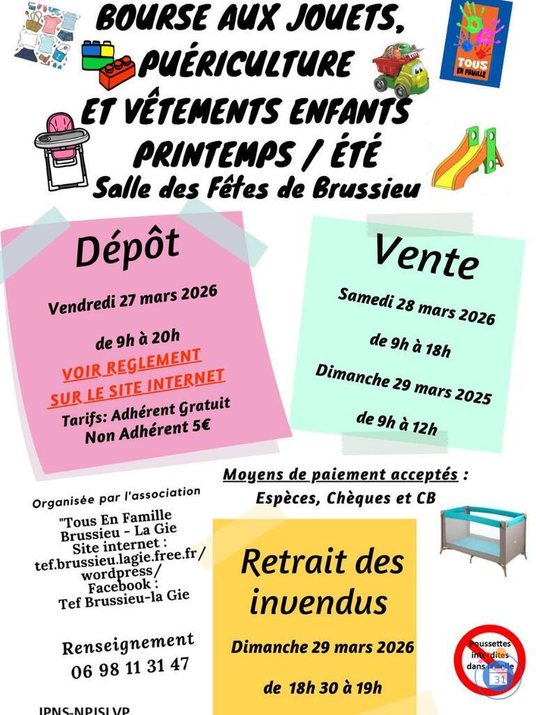 Image Bourse jouets,puériculture, vêtements enfants printemps été (photo 1)