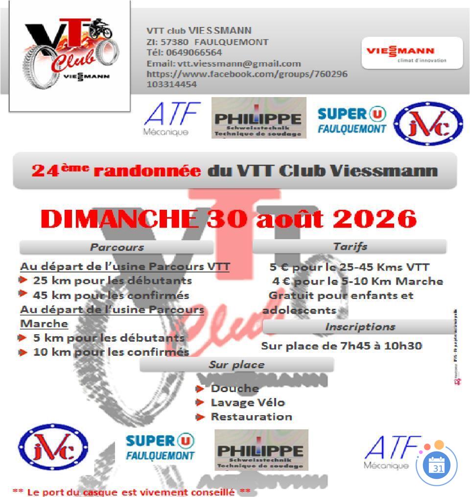 Image 24eme randonnée VTT et pedestre du Vtt club Viessmann (photo 1)