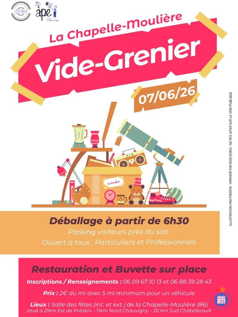 Image Vide Grenier La Chapelle Moulière (photo 1)