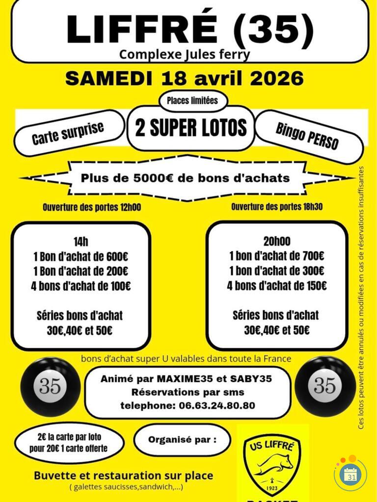 Image 2 Super lotos organisé par l’US Liffré Basket (photo 1)