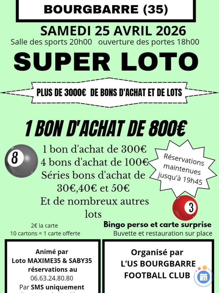 Image Super loto organisé par l’US Bourgbarre football club (photo 1)