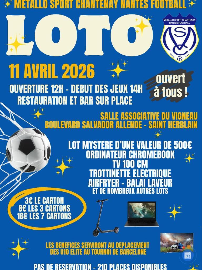 Image Grand Loto U10 Elite Metallo Sport Chantenay Nantes Football (photo 1)