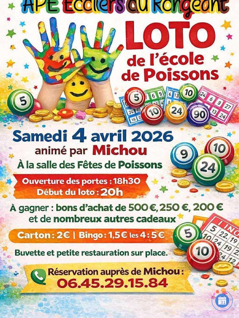 Image Premier Loto de l'APE des écoliers du Rongeant (photo 1)