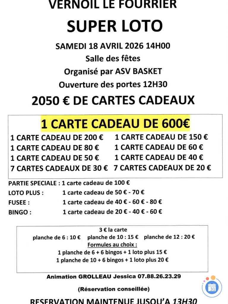 Image Super loto organise par asv basket (photo 1)