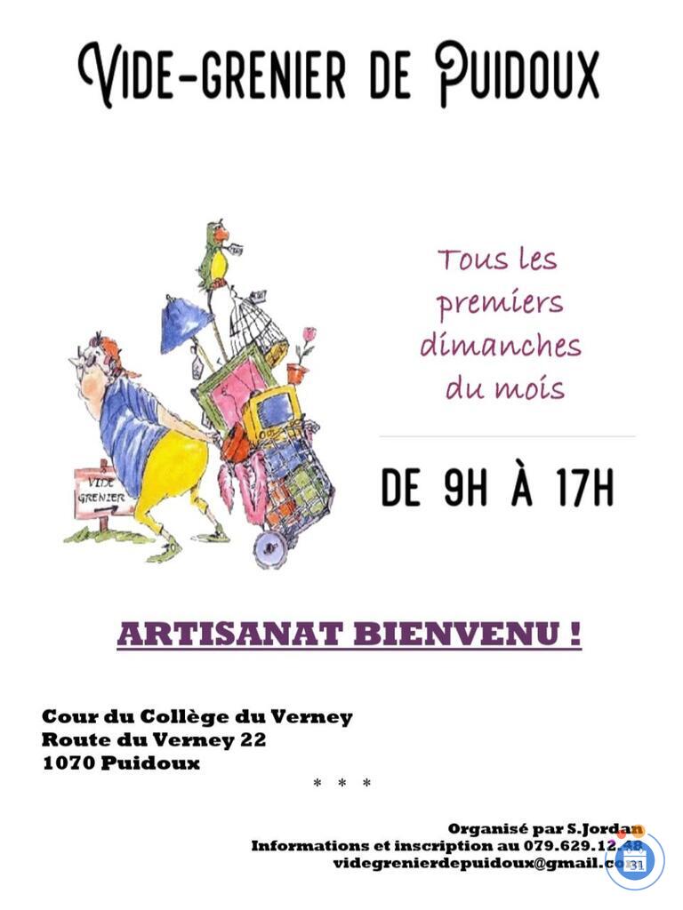 Image Vide-Greniers mensuel de Puidoux (photo 1)