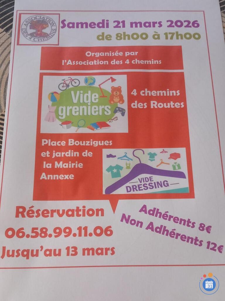 Image Vide grenier et vide dressing des 4 Chemins (photo 1)