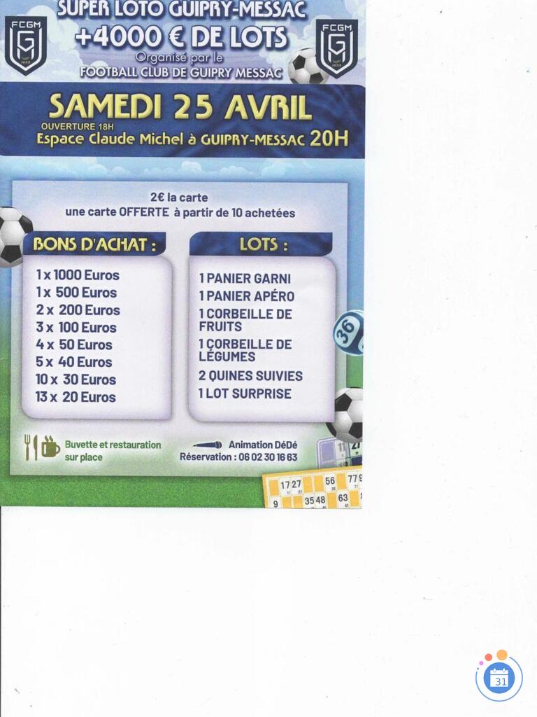 Image Super loto guipry-messac Animé par Dédé (photo 1)