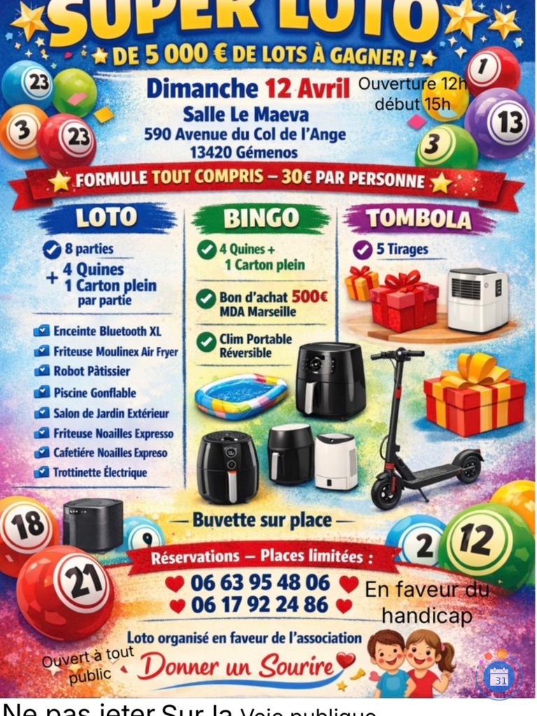 Image Mega loto de l association donner un sourire (photo 1)