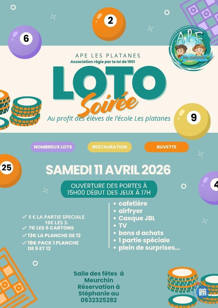 Image Loto soirée APE les platanes (photo 1)