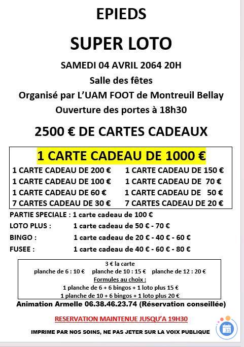 Image Super loto organisé par l'UAM FOOTBALL (photo 1)